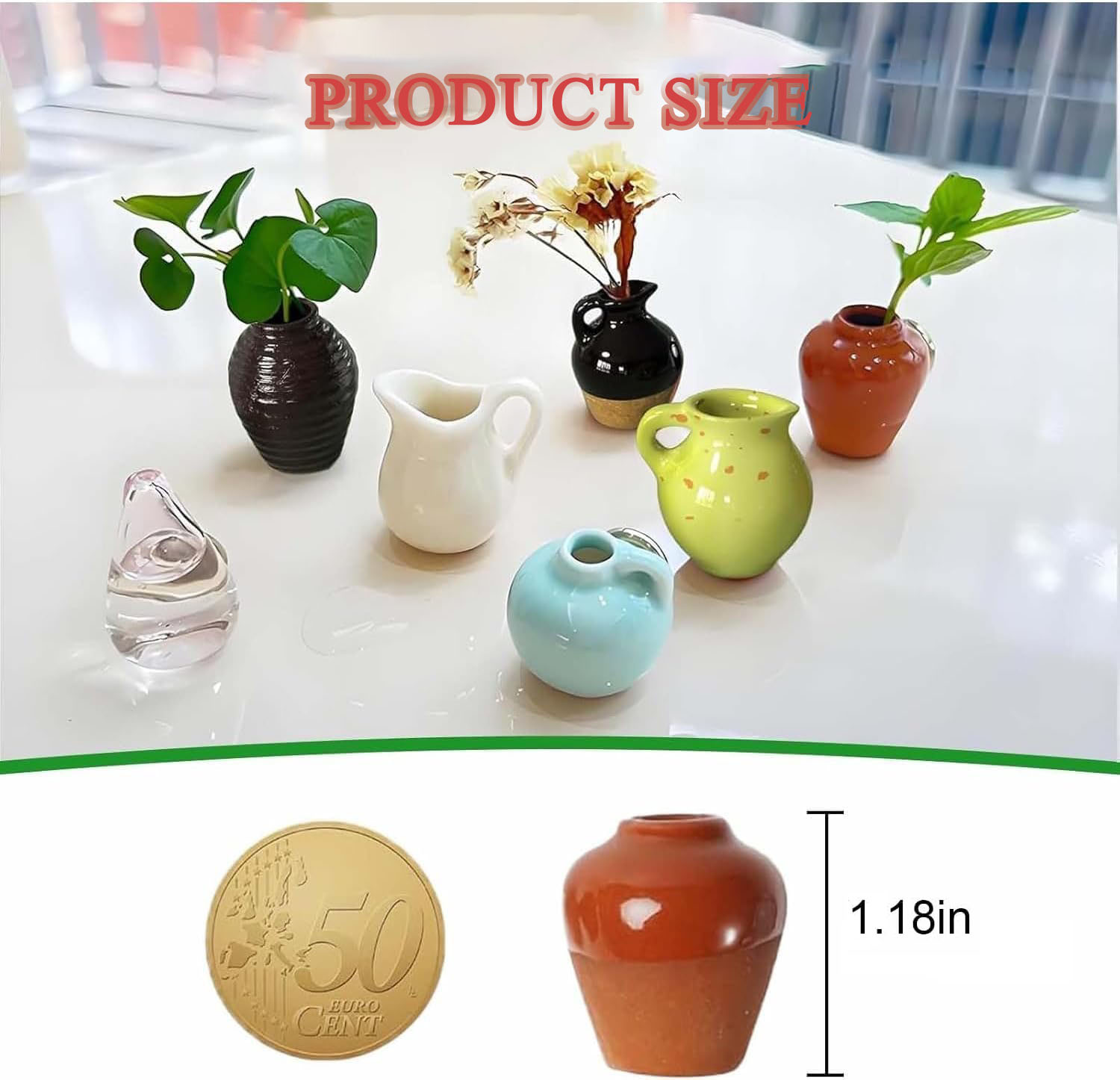 8 Pcs Mini Vase Magnets for Fridge Mini Ceramic Vase Refrigerator Magnets 3D Ceramic Flower Vase Plant FridgeMagnets for Kitchen,Classroom,Office, Home Decorand Cabinet