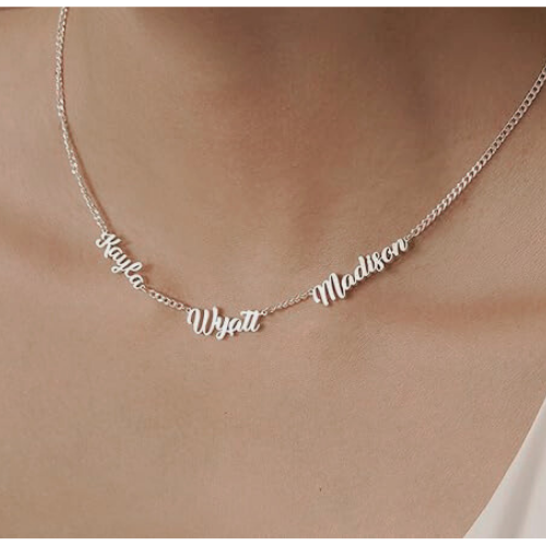 Custom Name Necklace, 18K Gold Plated Handmade Jewelry, Mother's Day Gift for Family 