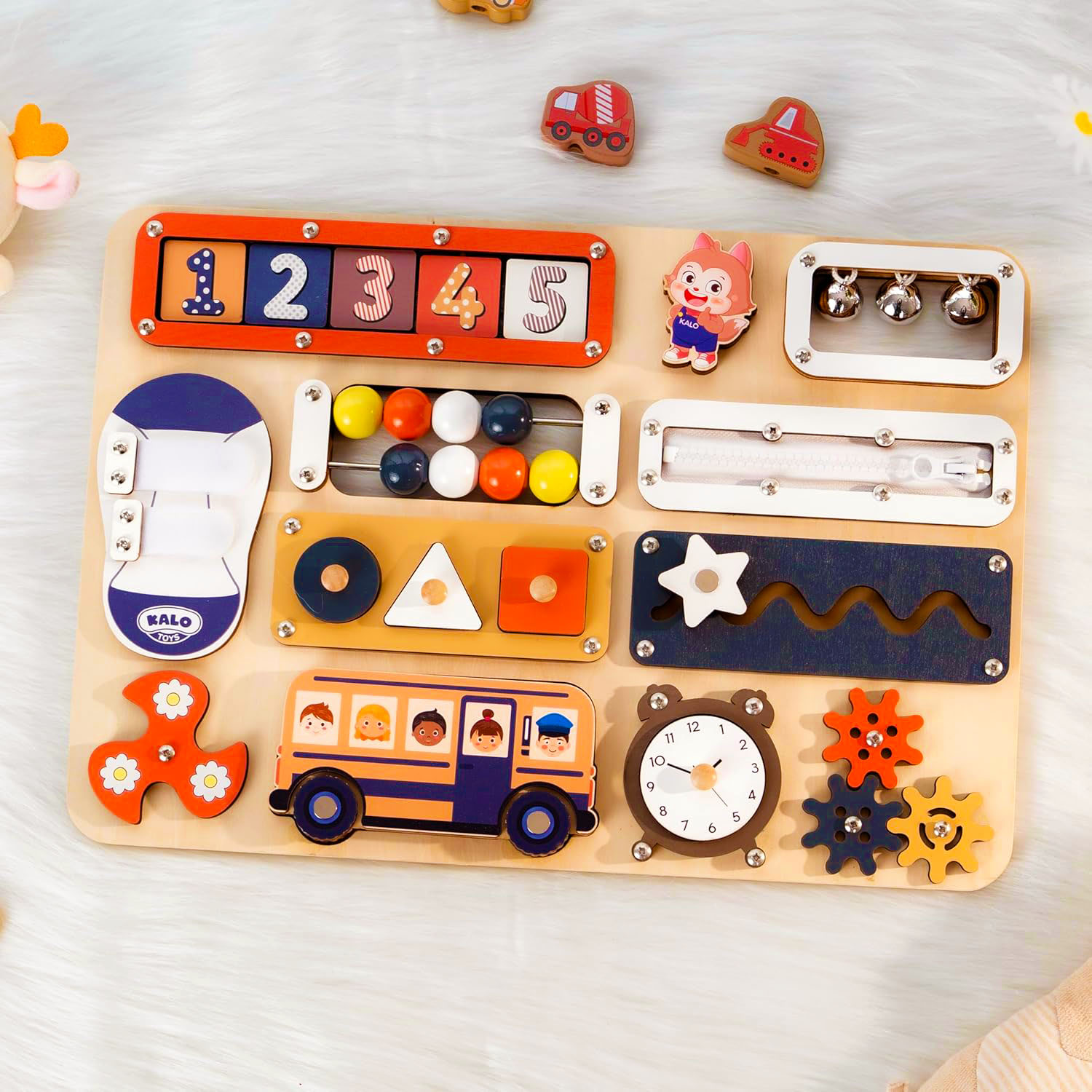 Bus Busy Board Toys for 1.5+ Years Old Sensory Toys for 1.5+ Years Old