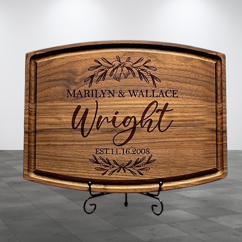 Personalized Wooden Cutting Board, Custom Engraved Charcuterie Board, Wedding or Housewarming Gift