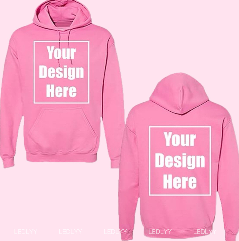 Personalize: Add your own text design to customize front and back sweatshirt hoodie