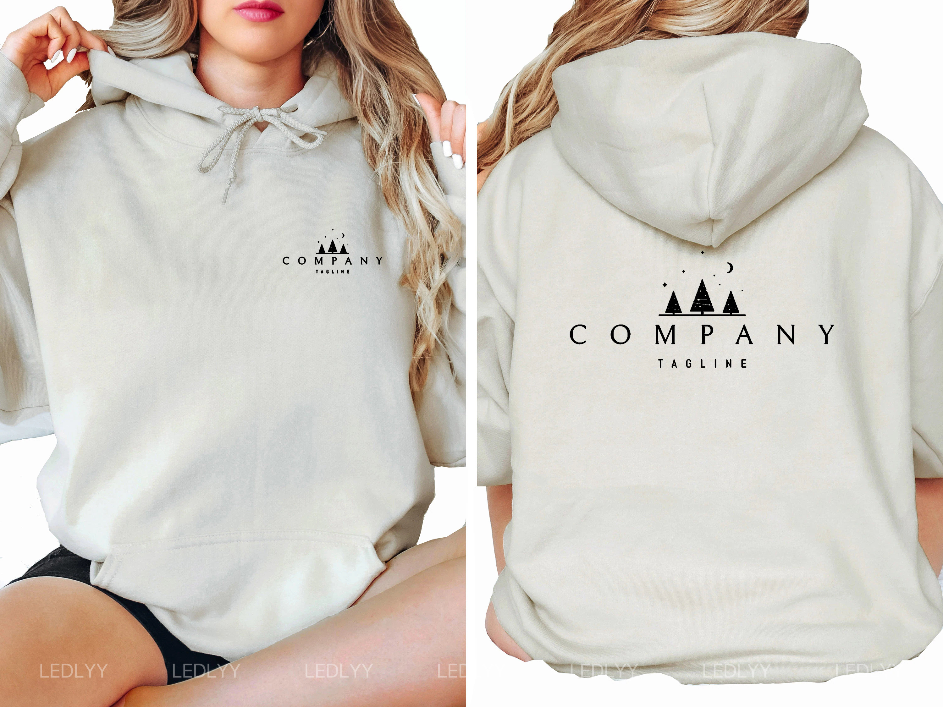 Custom Sweatshirts with Your Business or Brand Logo - Front & Back Printed Hoodies for Teams and Company Gifts