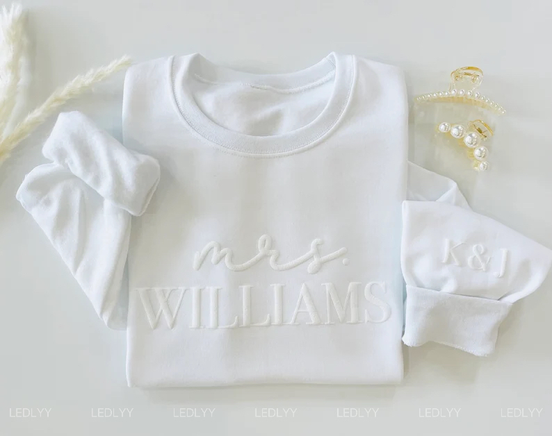 Custom Embossed "Future Mrs" Sweatshirt: Ideal Engagement Gift for the Bride-to-Be or lover