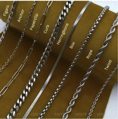 Personalized Silver Chain Necklace: Custom Name Jewelry in Curb, Figaro, Paperclip, Box, or Rope Twist Styles - Ideal Valentine's Day Gift for Him or Dad