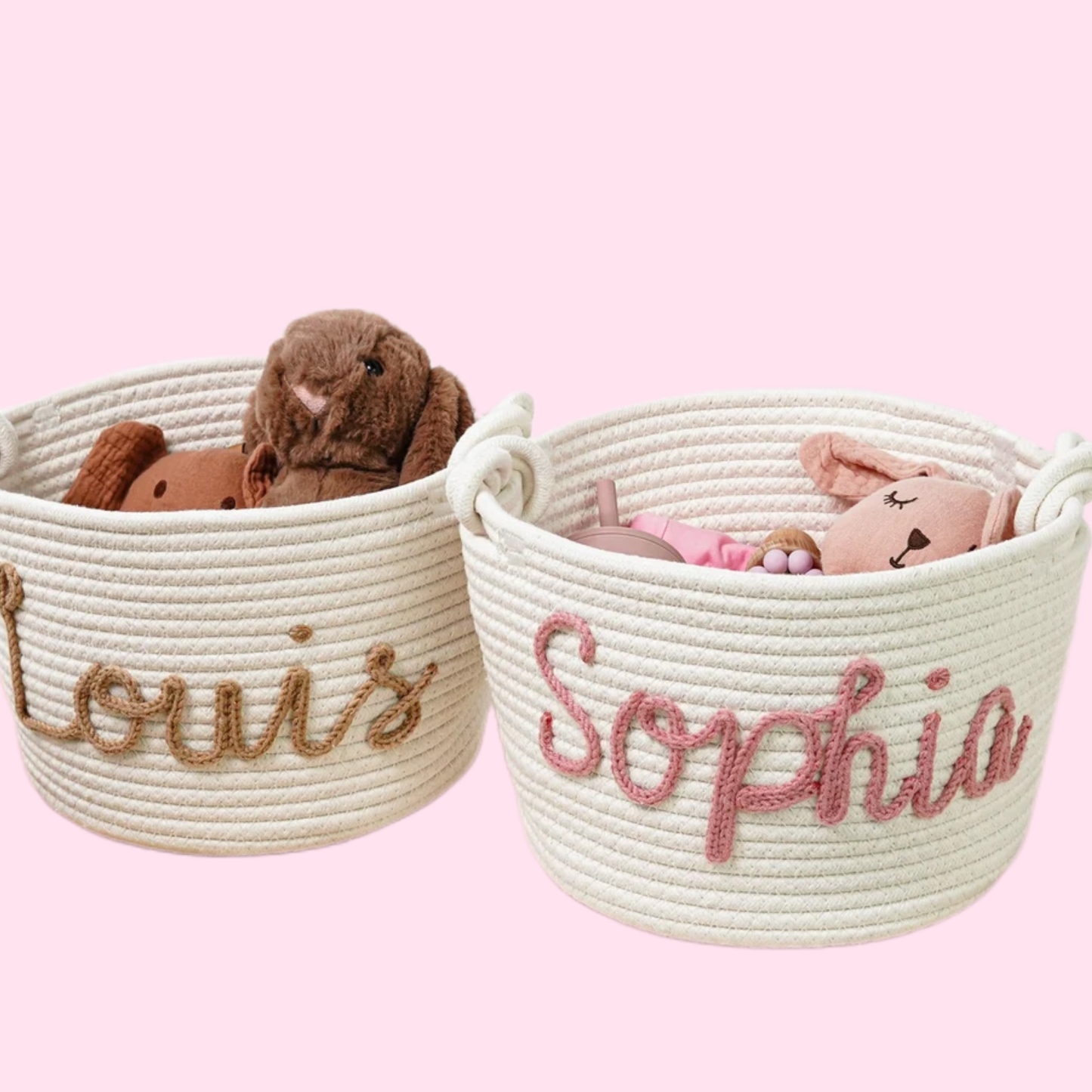 Rope Cotton Baby Gift Baskets - Personalized for the New Arrival