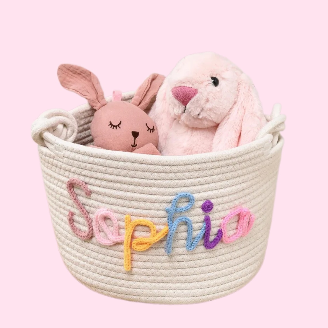 Rope Cotton Baby Gift Baskets - Personalized for the New Arrival