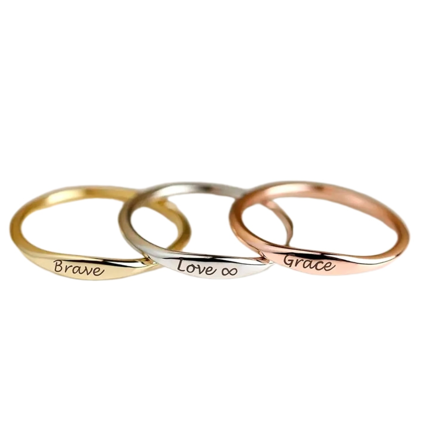 Mother's Day and Beyond: Custom Name Ring with Engravings, a Perfect Dainty Jewelry Gift for Women