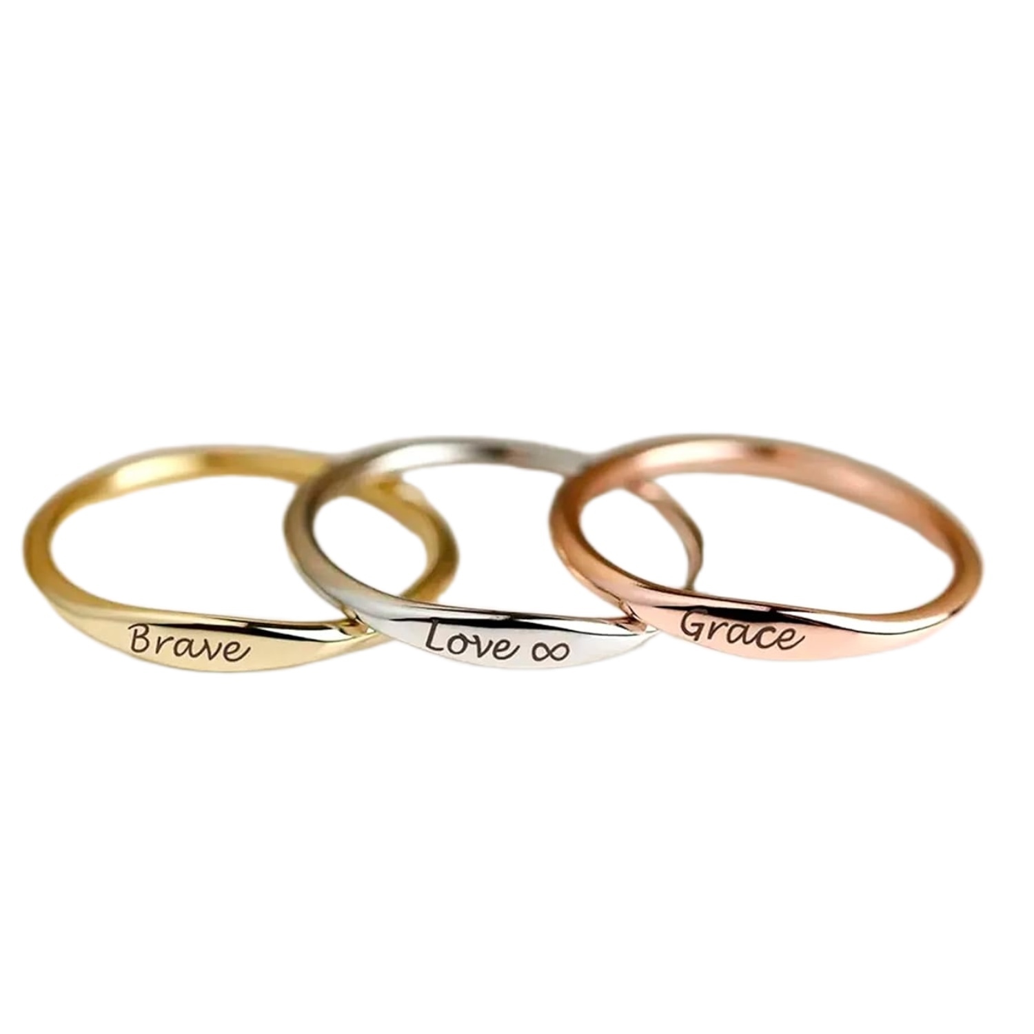 Mother's Day and Beyond: Custom Name Ring with Engravings, a Perfect Dainty Jewelry Gift for Women