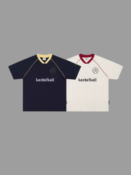 "Basketball Performance Loose-Fit T-Shirt | Ice-Touch Cooling & Anti-Bacterial Tech | 3D Honeycomb Ventilation for Summer"
