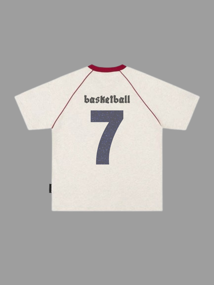 "Basketball Performance Loose-Fit T-Shirt | Ice-Touch Cooling & Anti-Bacterial Tech | 3D Honeycomb Ventilation for Summer"