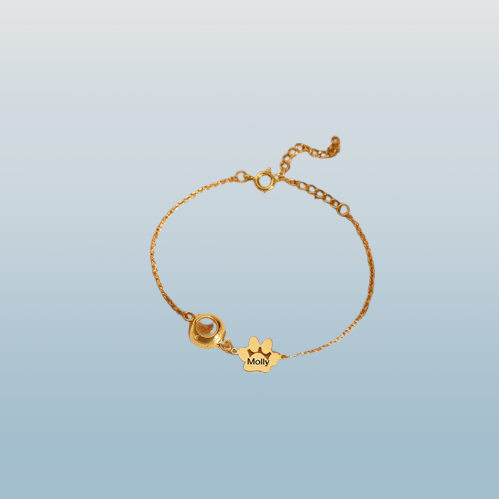 Pet Name Photo Projection Bracelet: A Heartfelt Gift for Pet - Loving Moms