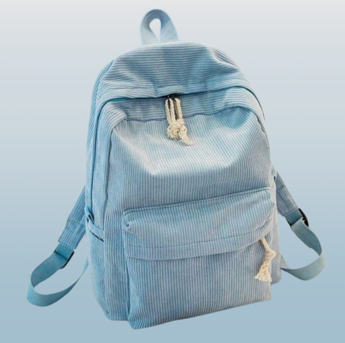 Custom Embroidery Backpack – Versatile Corduroy Bag for School, Travel & Casual Use