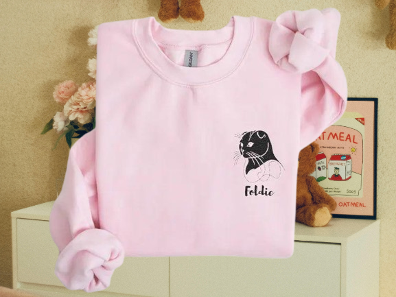 Scottish Fold Mama Sweashirt - Personalized Cat Name Design
