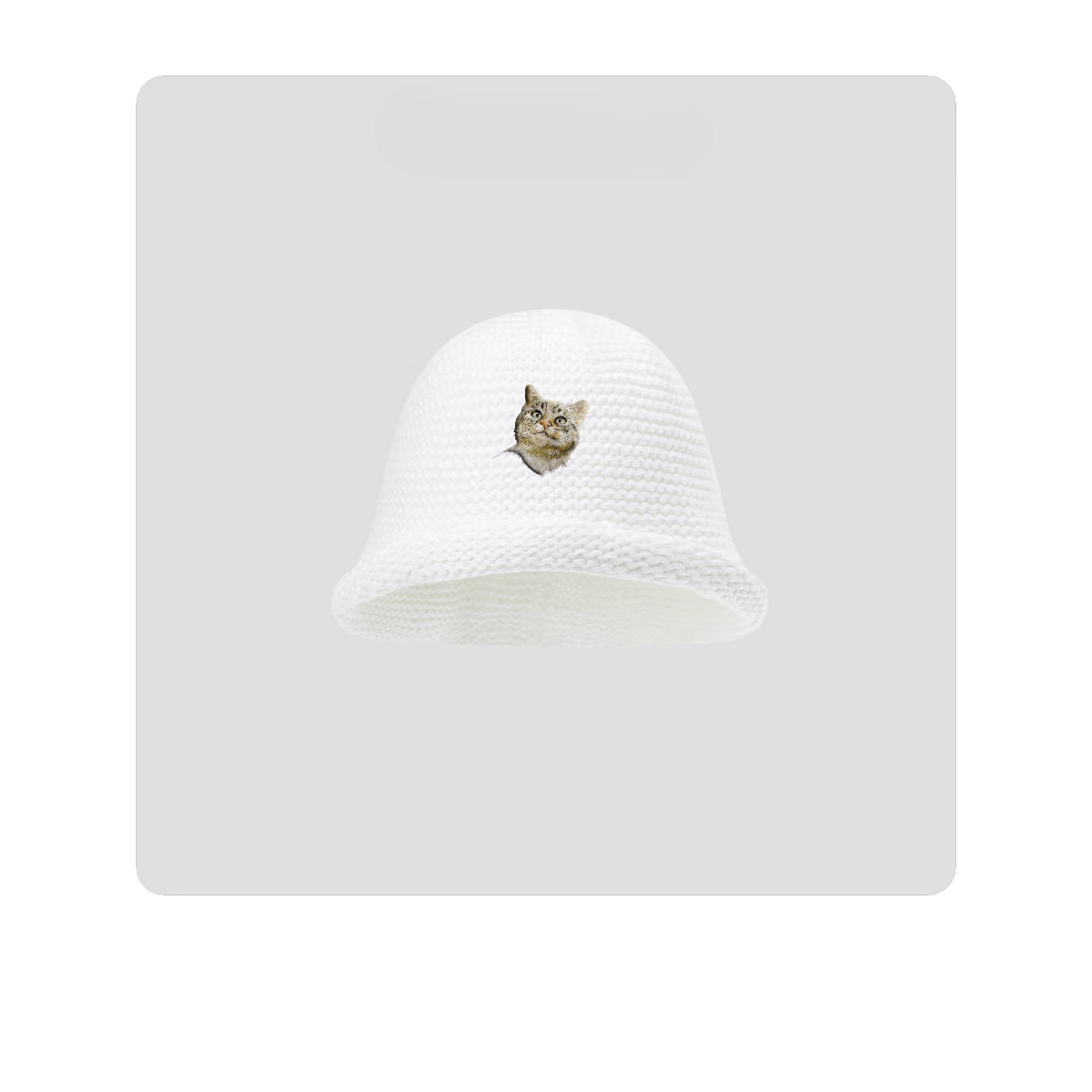 Animal Knitted Hats for Kids and Adults - Cute cat pattern, soft and thick warm beanie with animal details