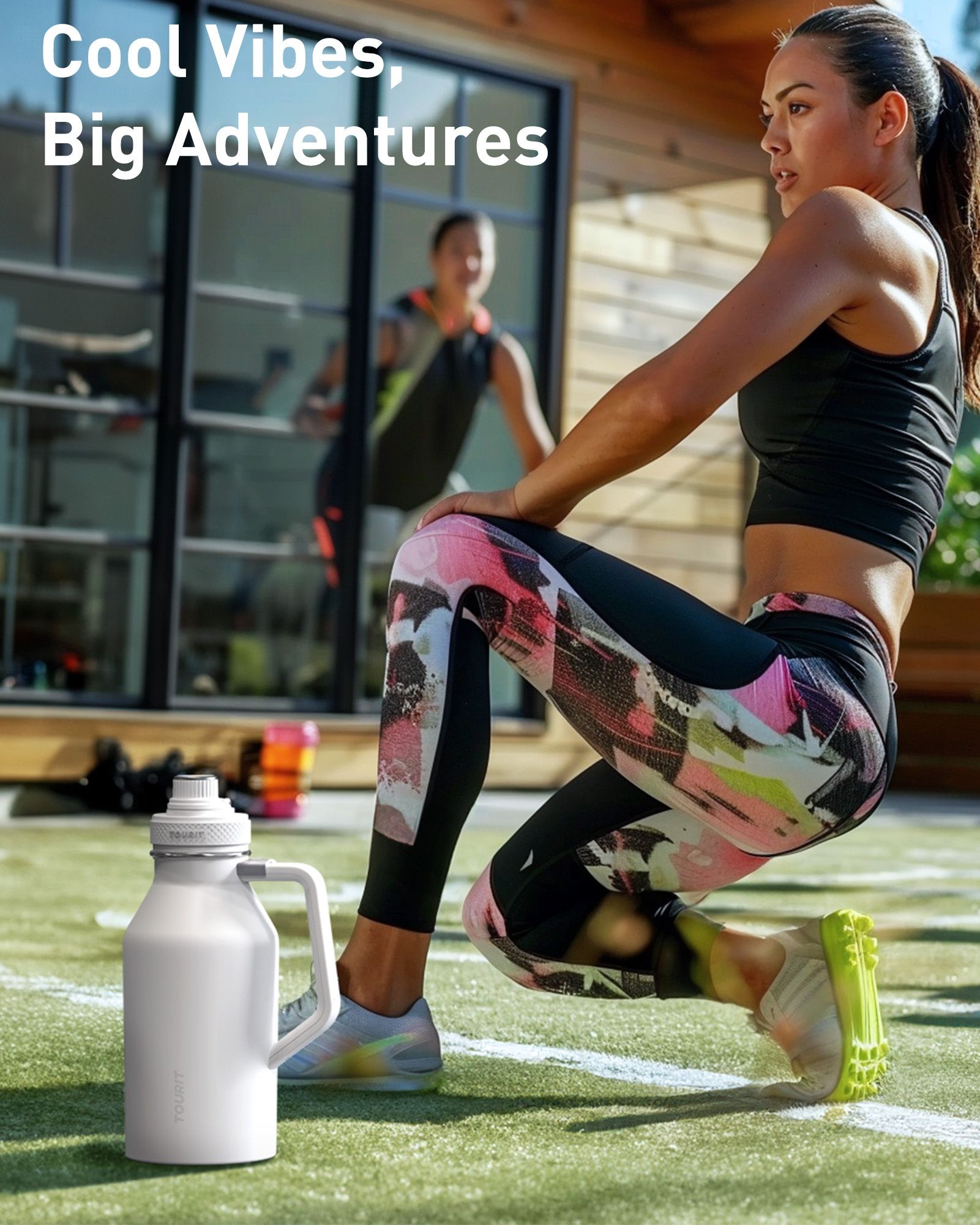 TOURIT 32oz Stainless Steel Wide Mouth Water Bottle White