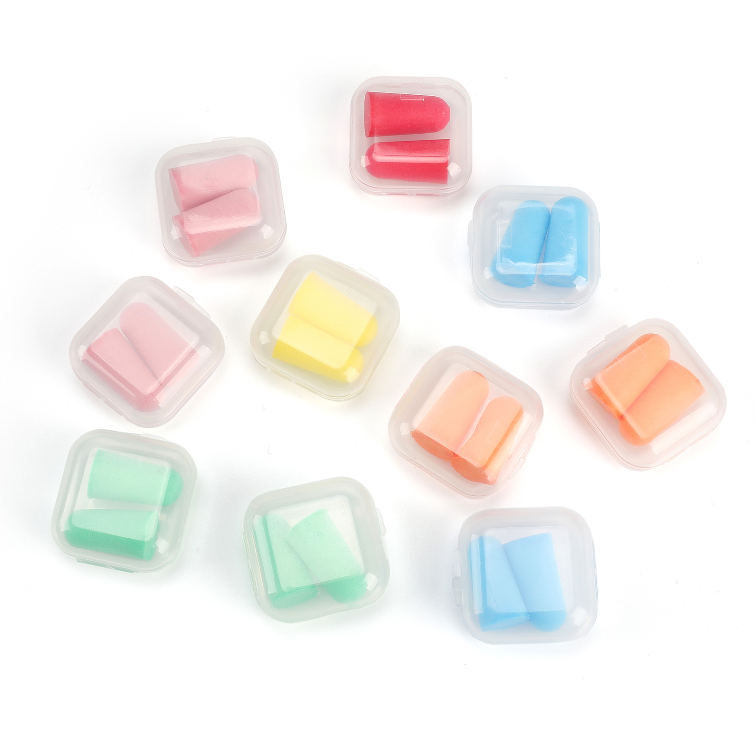 Basvo 10 Sets Soft Foam Earplugs Noise Cancelling Ear Plugs Sound Blocking Earplugs