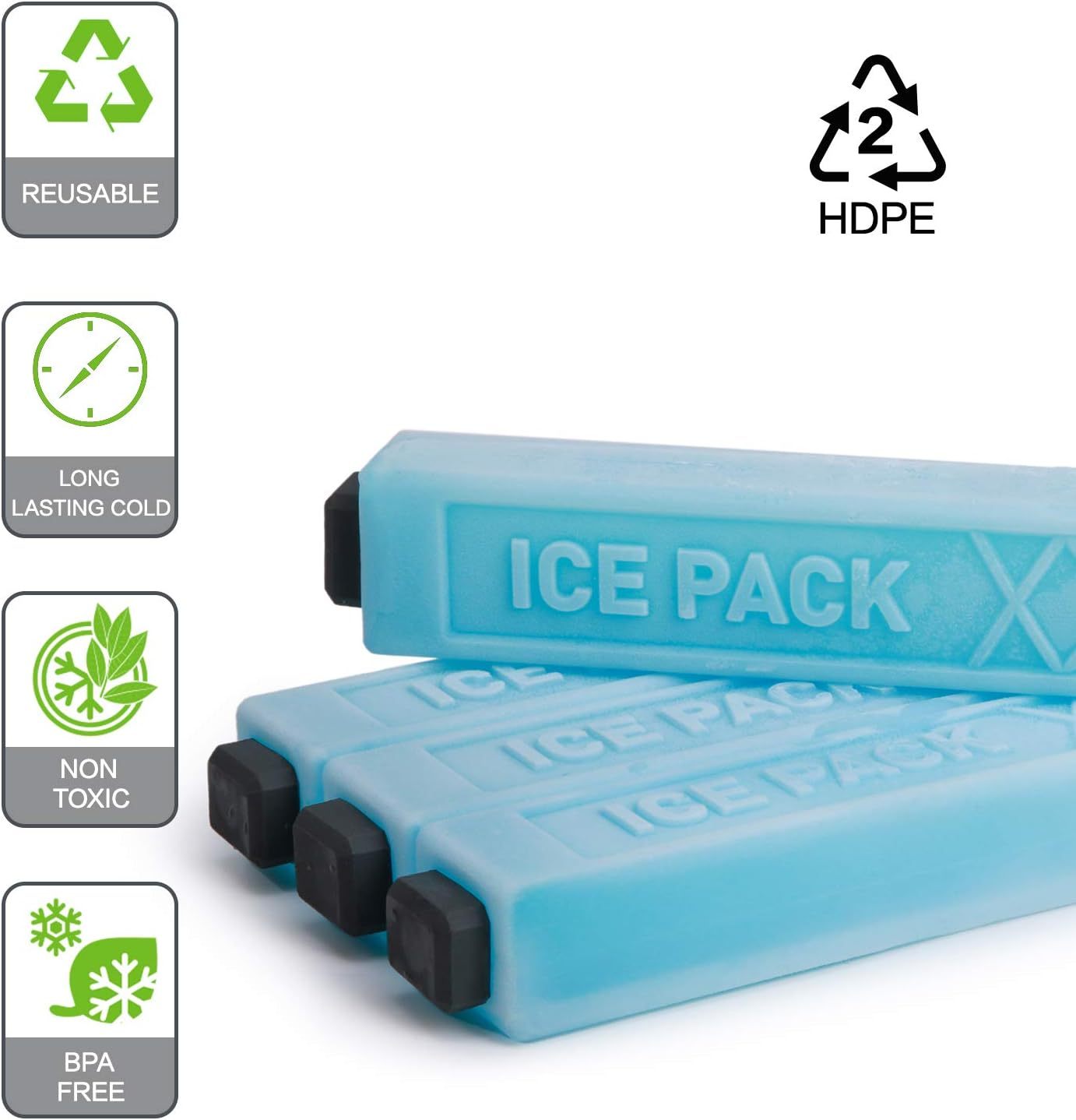 TOURIT Set of 4 Ice Pack for Lunch Box