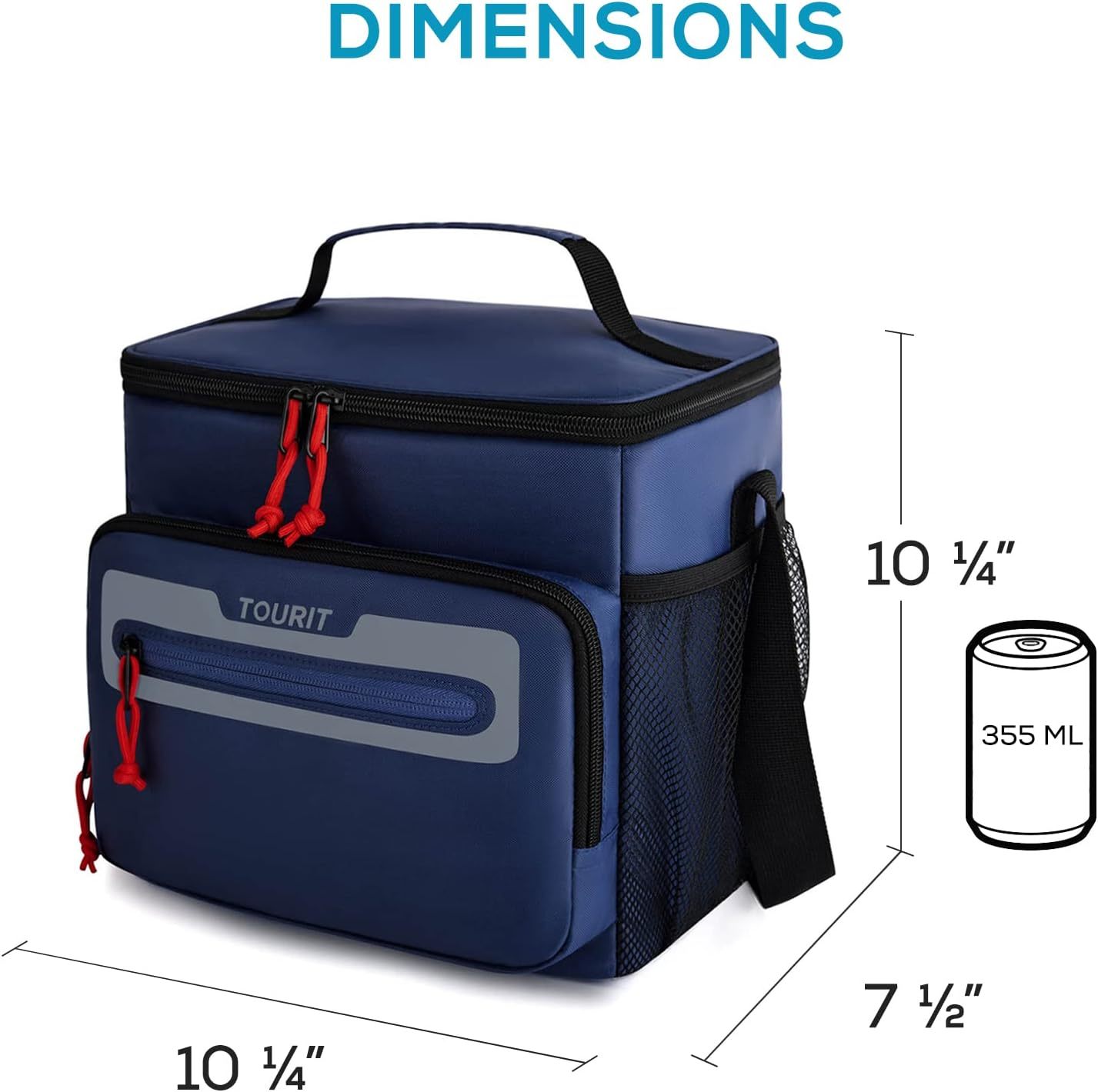 TOURIT 14L Large Lunch Bag Dark Blue