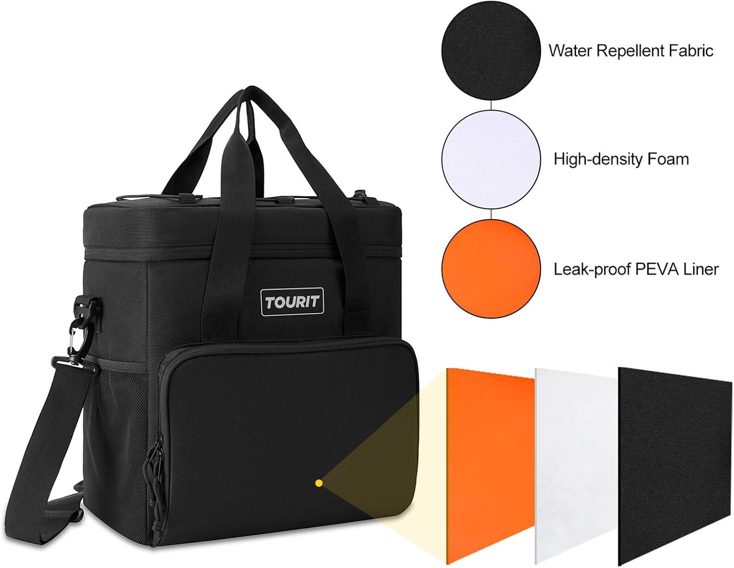 TOURIT 35 Can Cooler Bag Black
