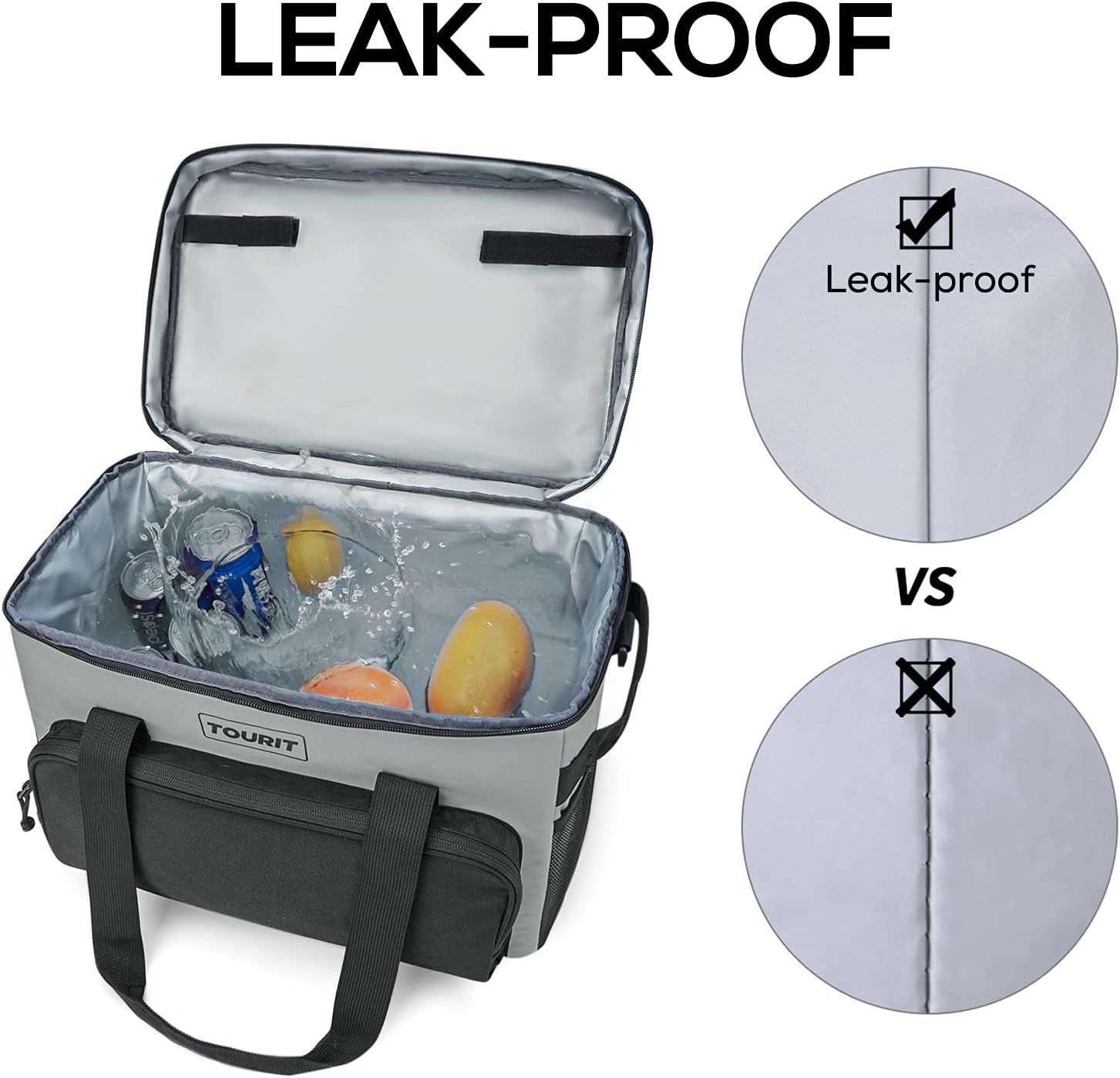 TOURIT 46 Can Cooler Bag Grey