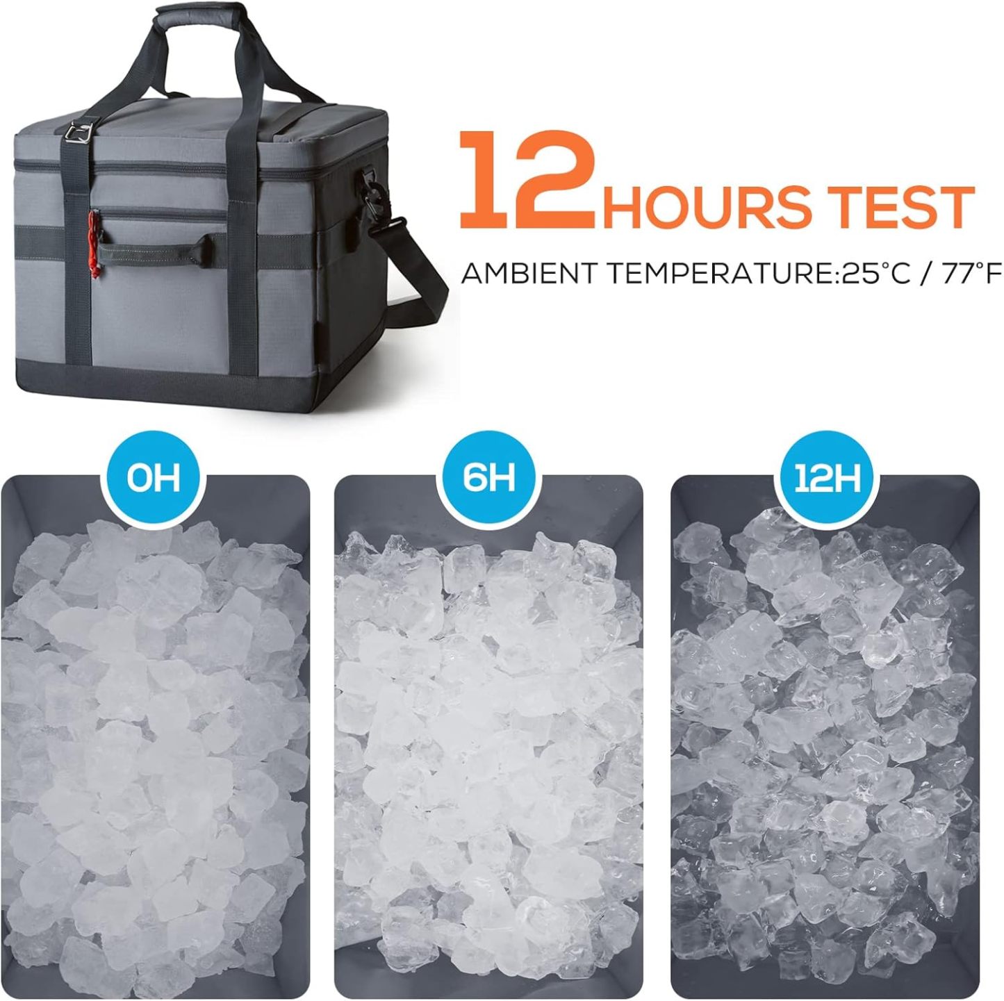 TOURIT 60 Can Cooler Bag Grey