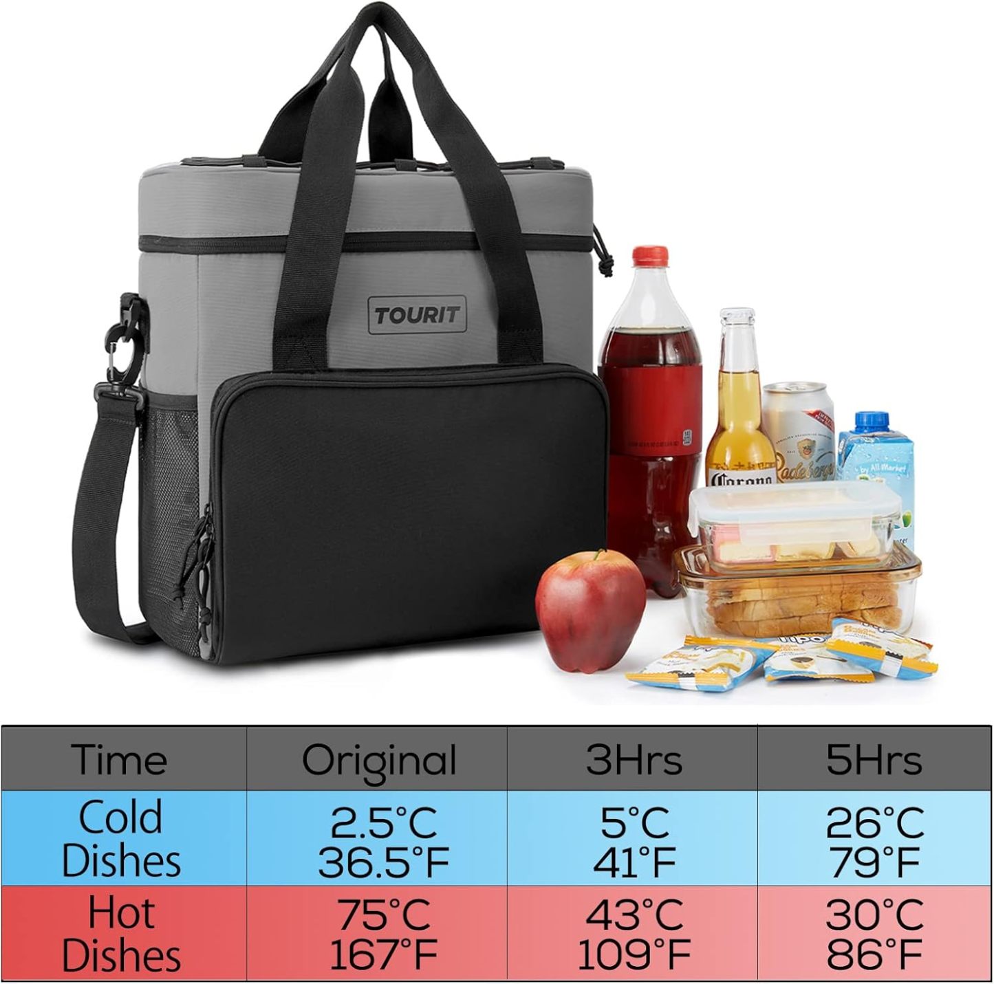 TOURIT 35 Can Cooler Bag Grey
