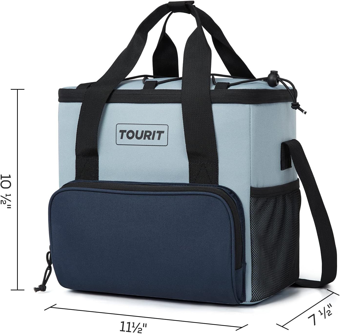 TOURIT 24 Can Cooler Bag Grey Blue