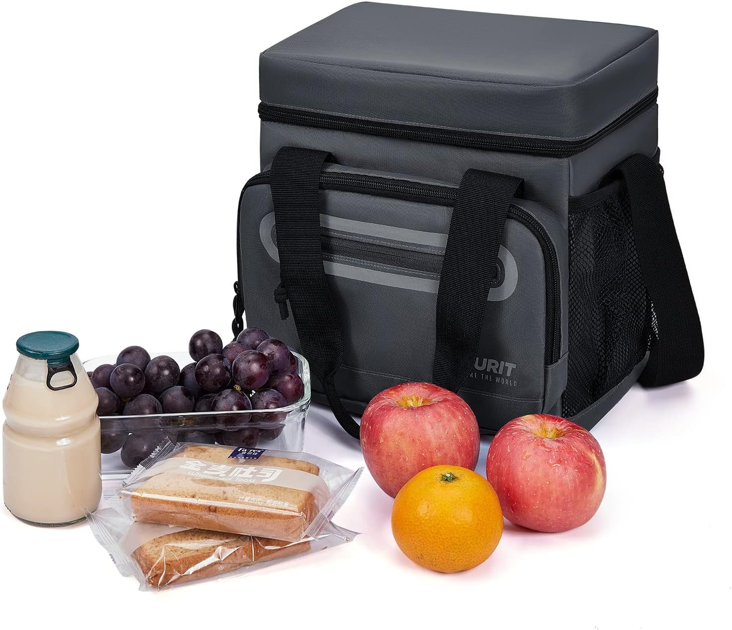 TOURIT 14L Large Lunch Bag Dark Gray