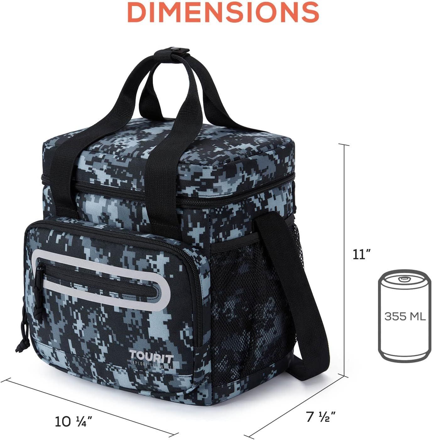 TOURIT 14L Large Lunch Bag Camo