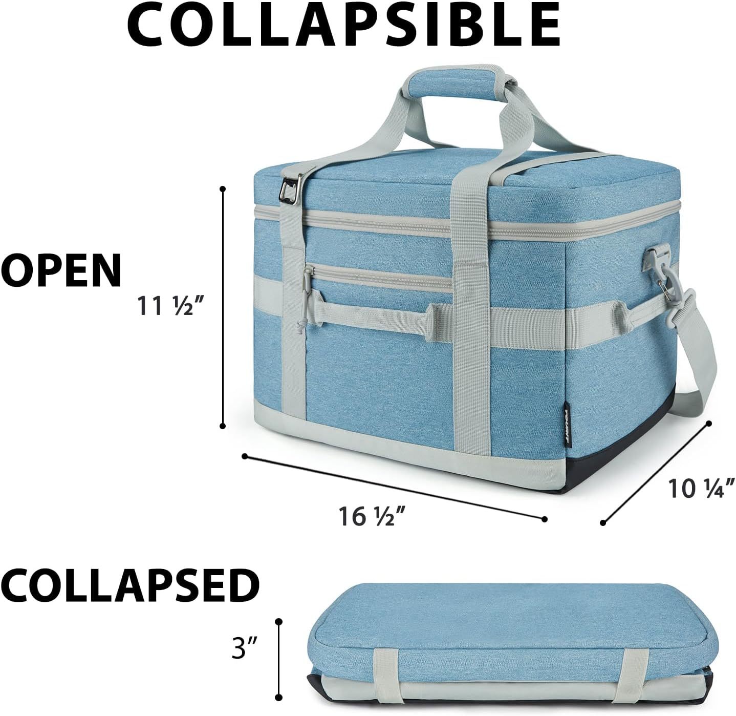 TOURIT 48 Can Cooler Bag Light Blue