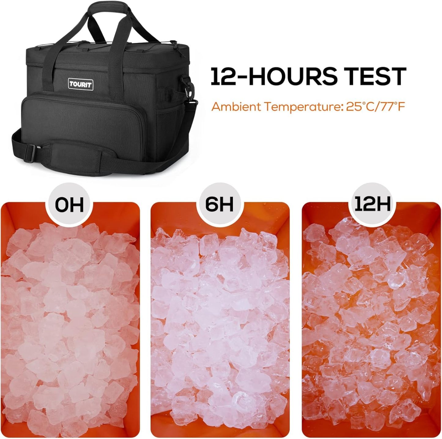 TOURIT 46 Can Cooler Bag Black
