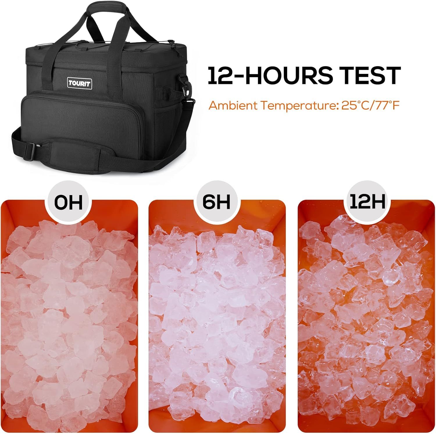 TOURIT 46 Can Cooler Bag Black