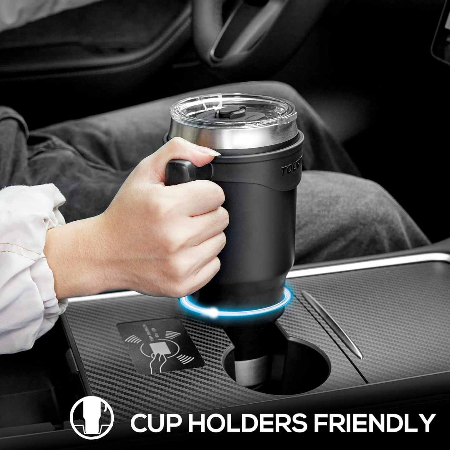 TOURIT 40 oz Tumbler with Handle and Straw
