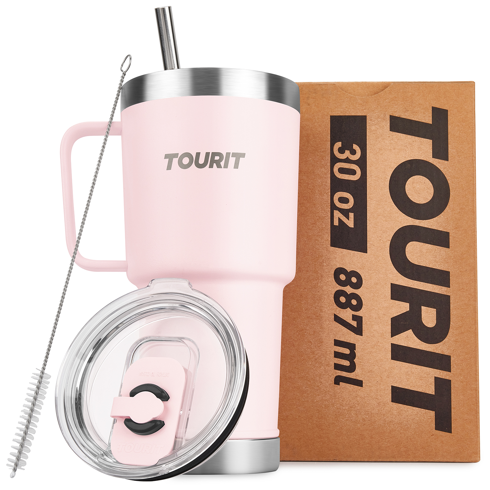 TOURIT 30oz Insulated Tumbler Pink