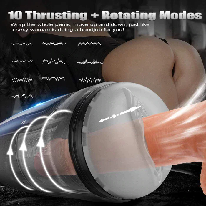 Sexy Moaning Rotating & Thrusting Masturbator Cup