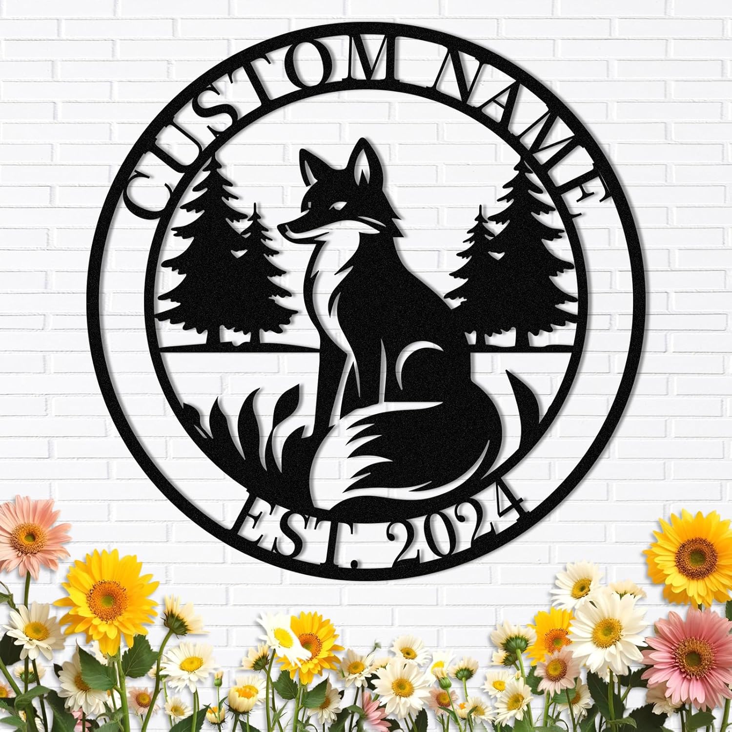 Custom Fox Iron Sign , Rustic Metal Wall Decor for Nature Lovers & Outdoor Spaces-MetalsignX