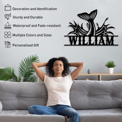 Personalized Largemouth Bass Metal Sign, Custom Fishing Last Name Sign for Home, Fish Family Signs Wall Decor-MetalsignX