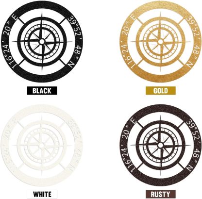 Custom Coordinates Metal Sign, Family Name Wall Art, Personalized Outdoor Decor & Wedding Gift-MetalsignX