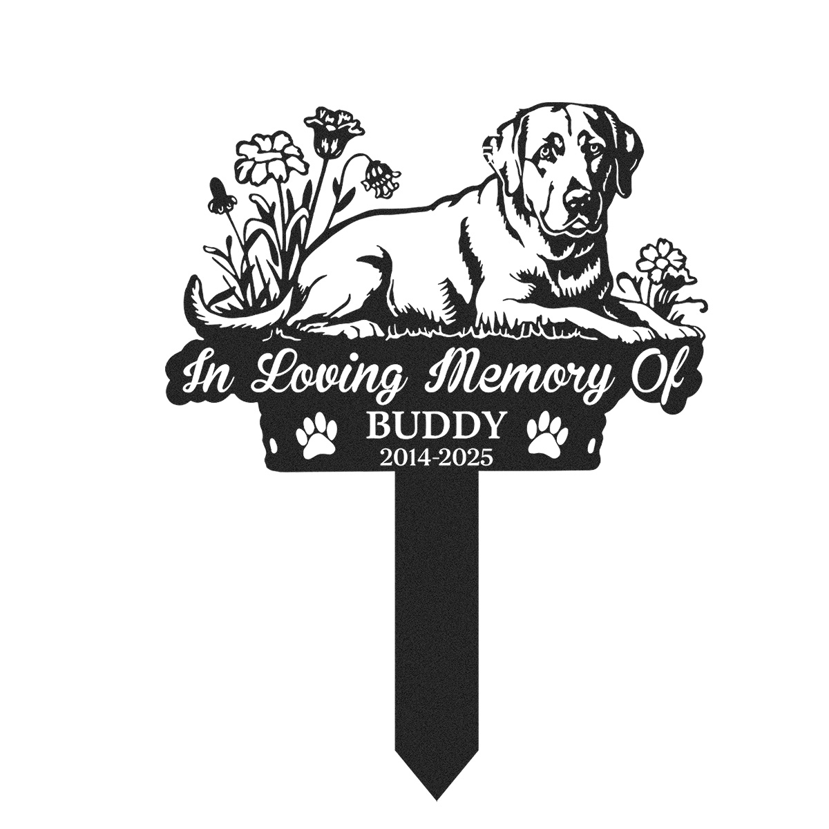 Labrador Memorial Garden Sign, Personalized Labrador Dog Memorial Sign, Pet Loss Tribute, Dog Loss Garden