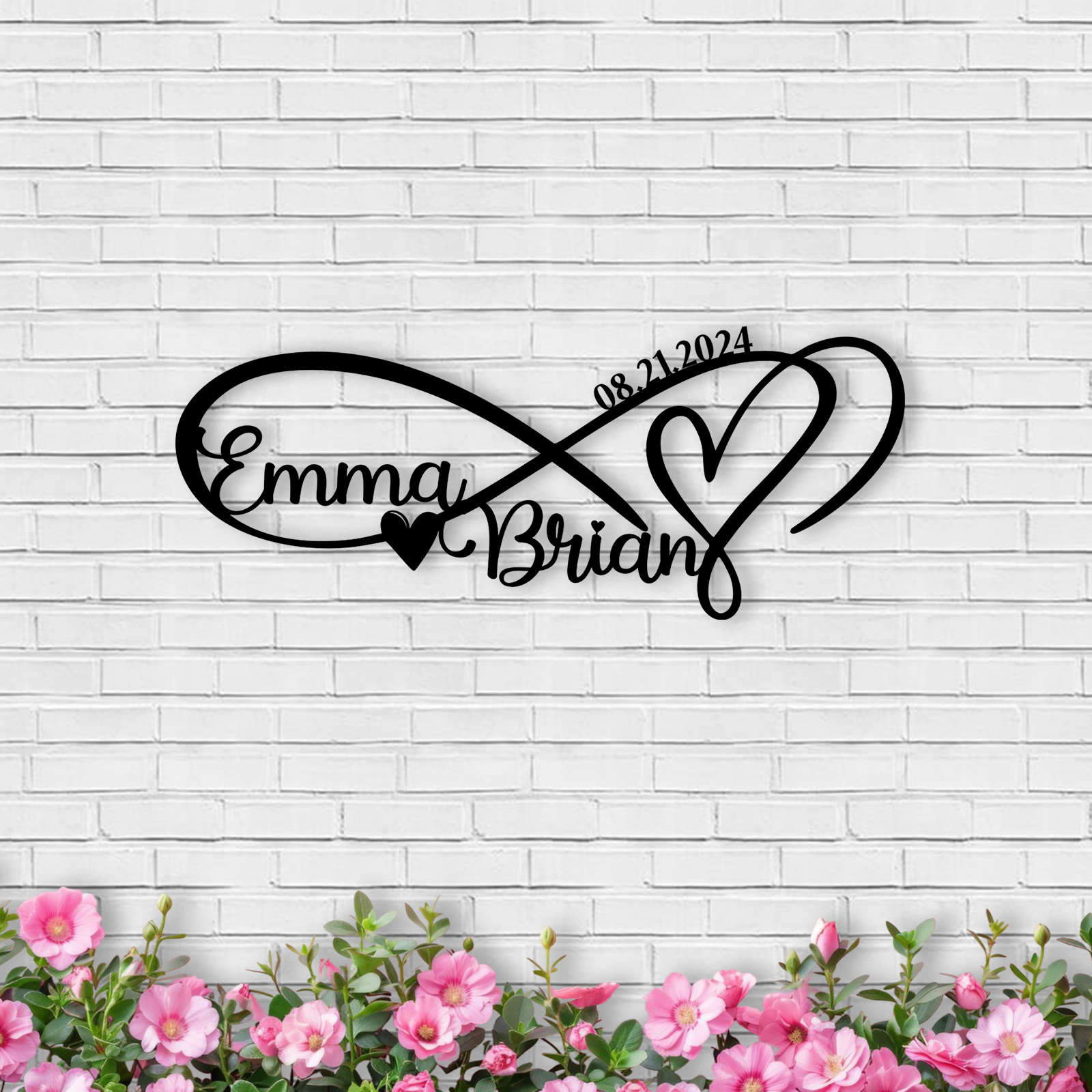 Personalized Infinity Sign, Custom Metal Name Sign, Wedding & Engagement Gift, Family Wall Art, Housewarming Gift 
