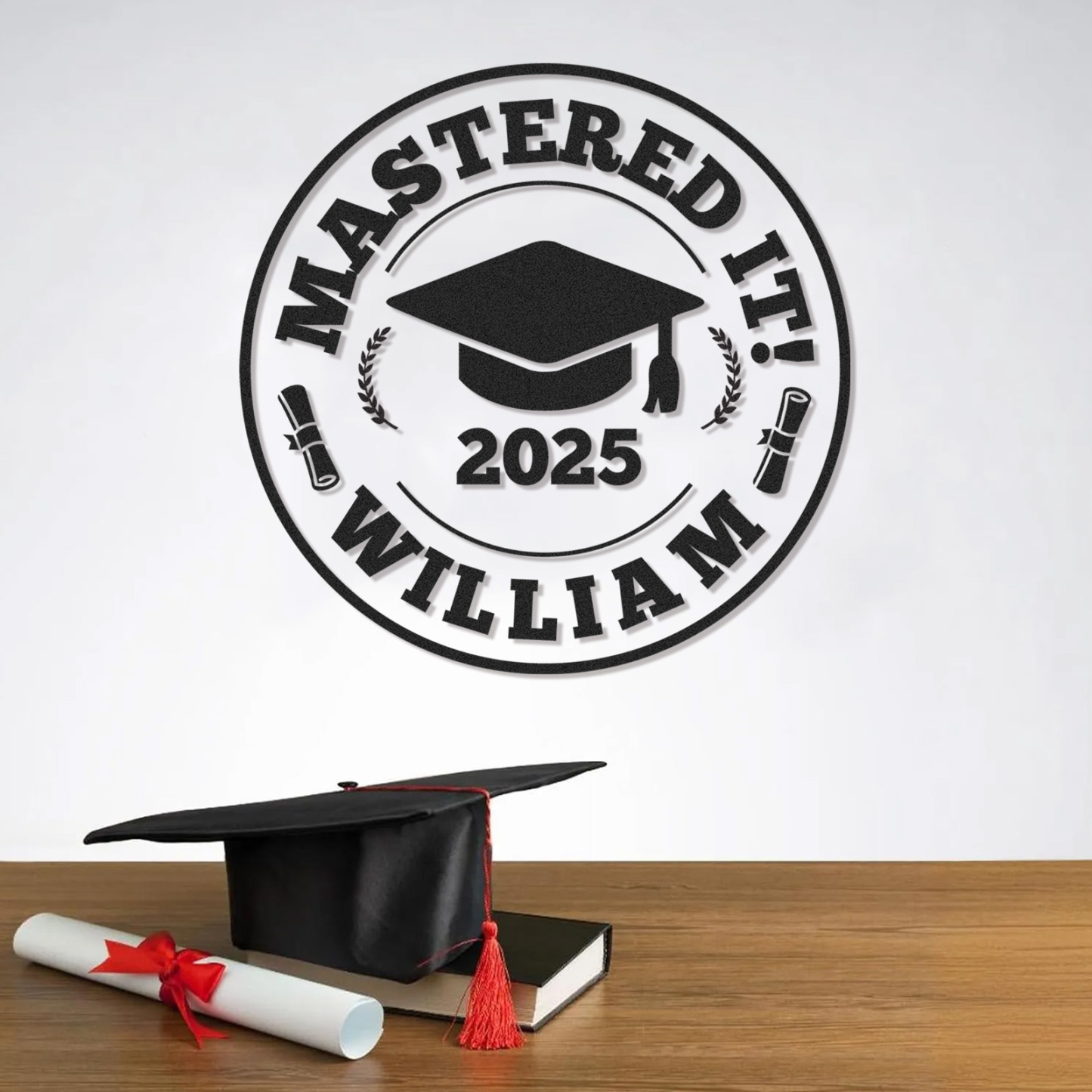 [Copy][Copy][Copy]Custom Minimalist Graduation Metal Sign Class of 2025 Personalized Wall Decor