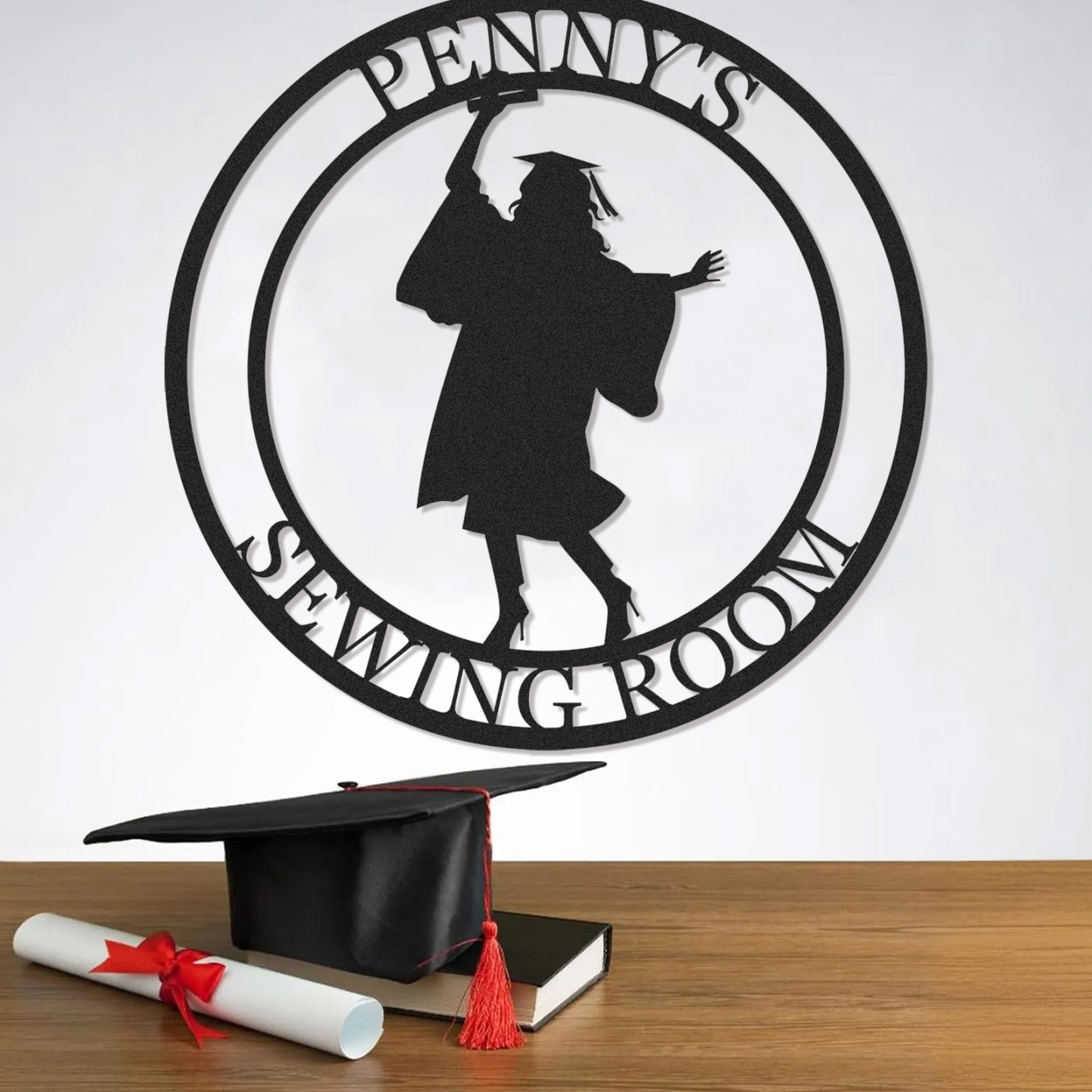 [Copy][Copy][Copy][Copy][Copy][Copy][Copy]Custom Minimalist Graduation Metal Sign Class of 2025 Personalized Wall Decor
