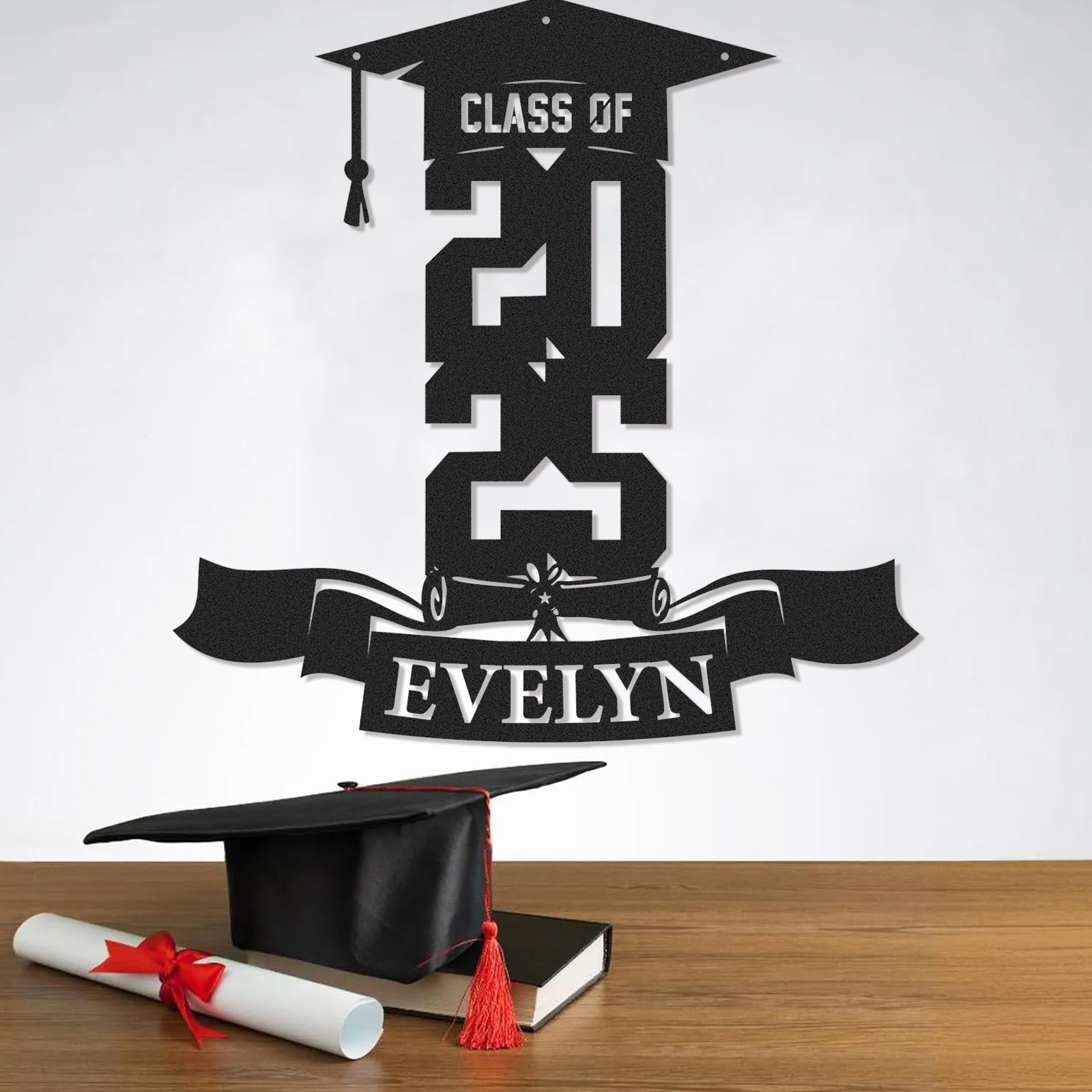 [Copy]Custom Minimalist Graduation Metal Sign Class of 2025 Personalized Wall Decor