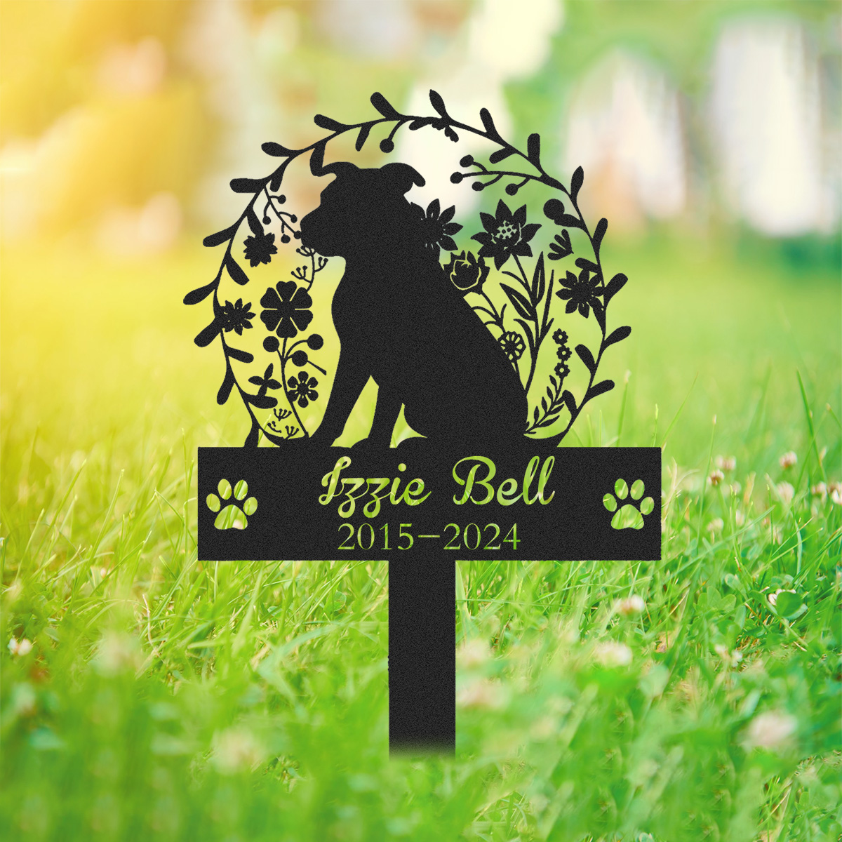 Custom Dog Memorial Stake Metal Sign