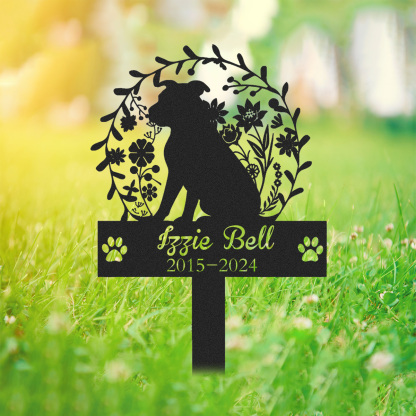 Custom Dog Memorial Stake Metal Sign