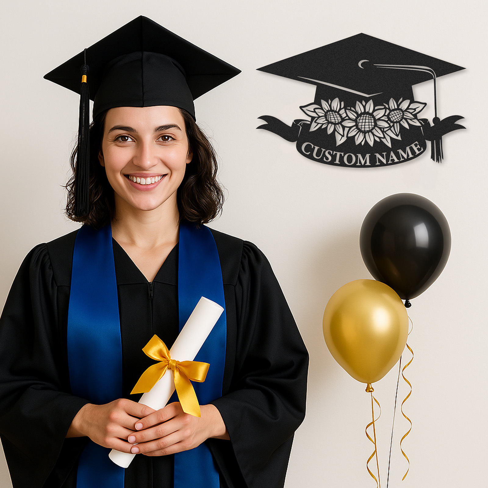 [Copy][Copy][Copy][Copy][Copy][Copy]Custom Minimalist Graduation Metal Sign Class of 2025 Personalized Wall Decor