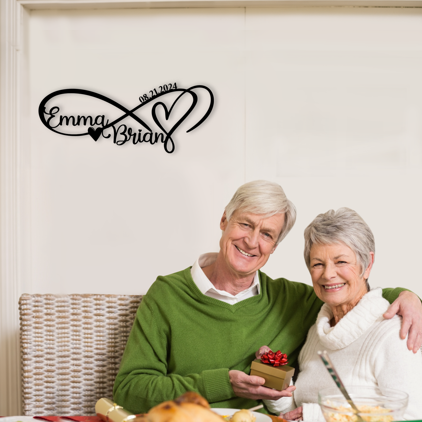 Personalized Infinity Sign, Custom Metal Name Sign, Wedding & Engagement Gift, Family Wall Art, Housewarming Gift 