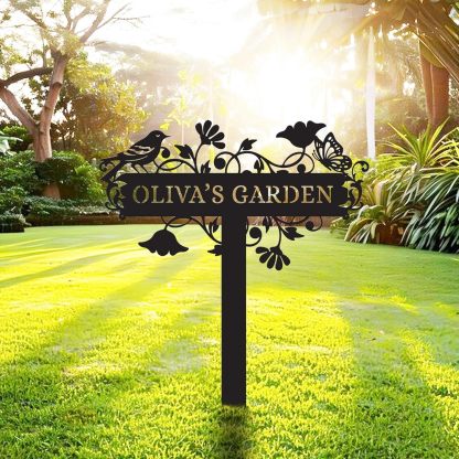 Personalized Garden Stake Metal Sign-MetalsignX