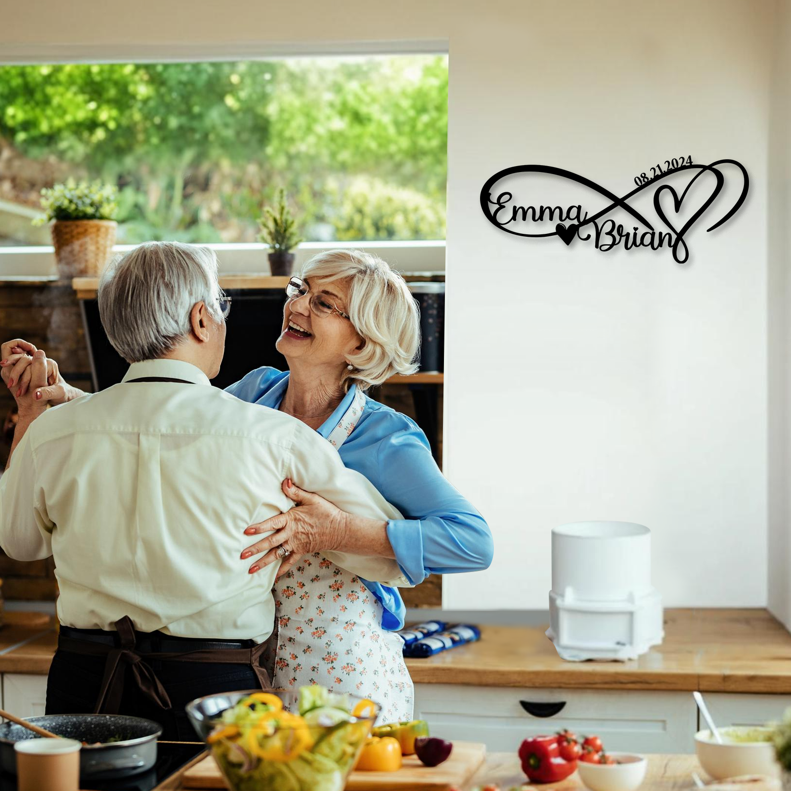 Personalized Infinity Sign, Custom Metal Name Sign, Wedding & Engagement Gift, Family Wall Art, Housewarming Gift 