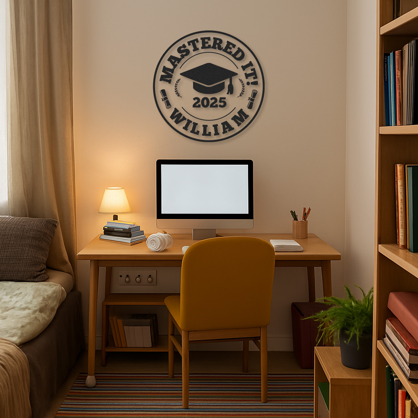 [Copy][Copy][Copy]Custom Minimalist Graduation Metal Sign Class of 2025 Personalized Wall Decor